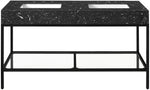 Marmo - Engineered Marble Bathroom Vanity With Black Base