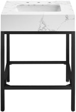 Marmo - Engineered Marble Bathroom Vanity With Black Base