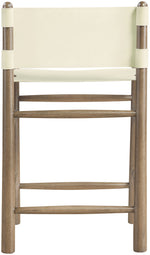 Santos - Upholstered Counter Stool With Stained Brown Base