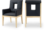 Gwendolyn - Faux Leather Dining Arm Chair With Natural Frame