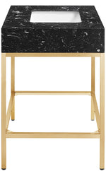 Marmo - Engineered Marble Bathroom Vanity With Gold Base