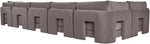 Hammond - Velvet Performance Fabric Upholstered 6 Piece L-Shaped Armless Sectional
