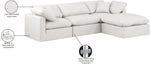 Indulge - Faux Leather 4 Piece Modular Sectional With Chaise