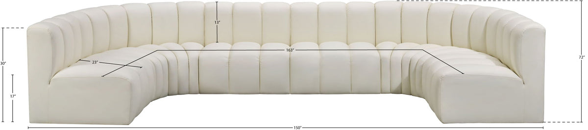 Arc - Faux Leather Modular U-Shaped Sectional