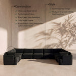 Hammond - Velvet Performance Fabric Upholstered 9 Piece Sectional