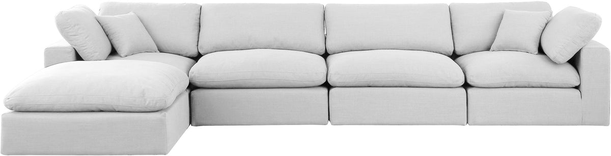 Comfy - 5 Piece Linen Modular Sectional With Chaise