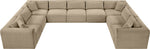 Shaggy - Fabric 9 Piece Modular U-Shaped Sectional