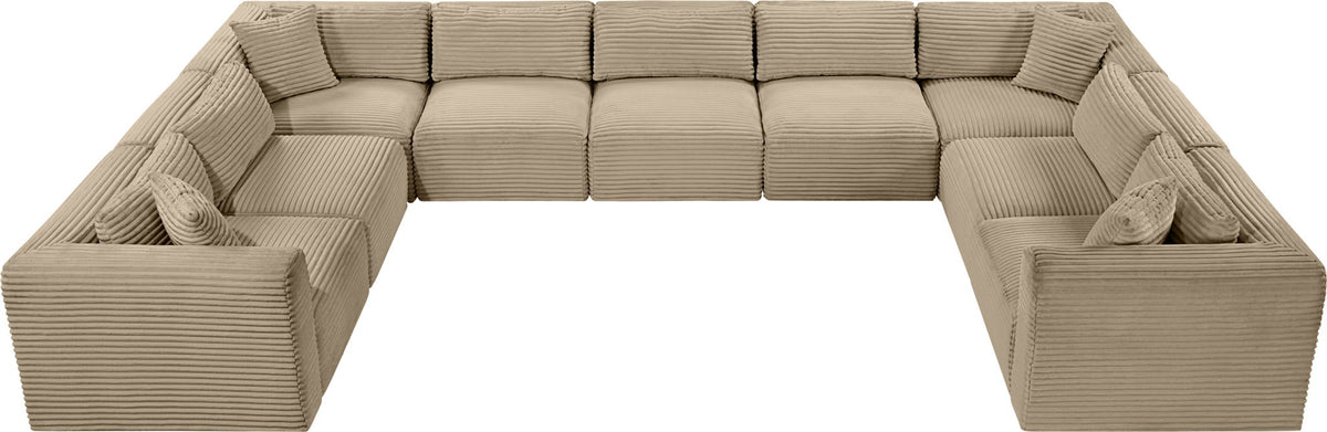 Shaggy - Fabric 9 Piece Modular U-Shaped Sectional
