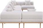 Laguna - 7 Piece Resilient Water Resistant Fabric 142" Upholstered Outdoor Patio Modular Sectional