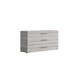 Mia - Dresser - White / Gray / Silver