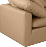 Indulge - Faux Leather 4 Piece Modular Corner Sectional - Tan