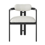 Jazmin - Outdoor Dining Chair With Boucle Cushion And Powder Coated Aluminum Frame (Set of 2) - Cream / Black