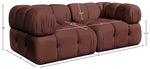 Orin - Velvet Performance Fabric Upholstered 2 Piece Modular Sofa (2 Corner Chairs)
