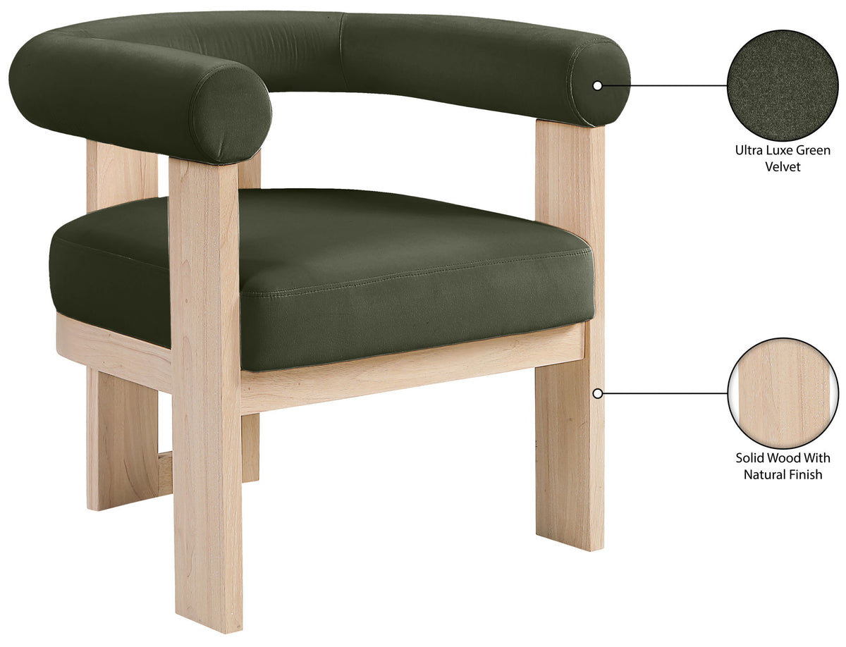 Arienzo - Performance Fabric Upholstered Accent Chair - Natural Base
