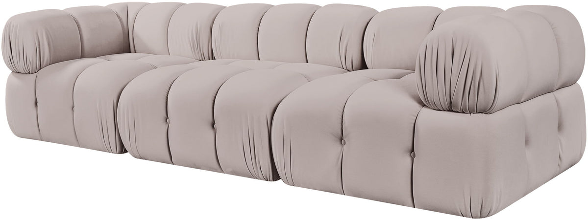 Orin - Velvet Performance Fabric Upholstered 3 Piece Modular Sofa