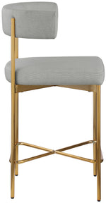 Rivage - Durable Stool With Gold Frame (Set of 2)