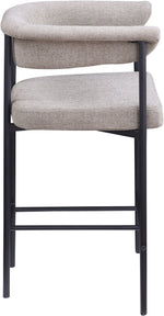 Malin - Linen Counter Stool (Set of 2) - Taupe