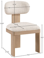 Timbra - Linen Textured Fabric Upholstered Dining Chair (Set of 2) - Natural Base