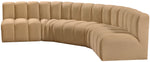 Arc - Velvet 5 Piece U-Shaped Modular Sofa