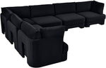 Hammond - Velvet Performance Fabric Upholstered 6 Piece Corner Sectional