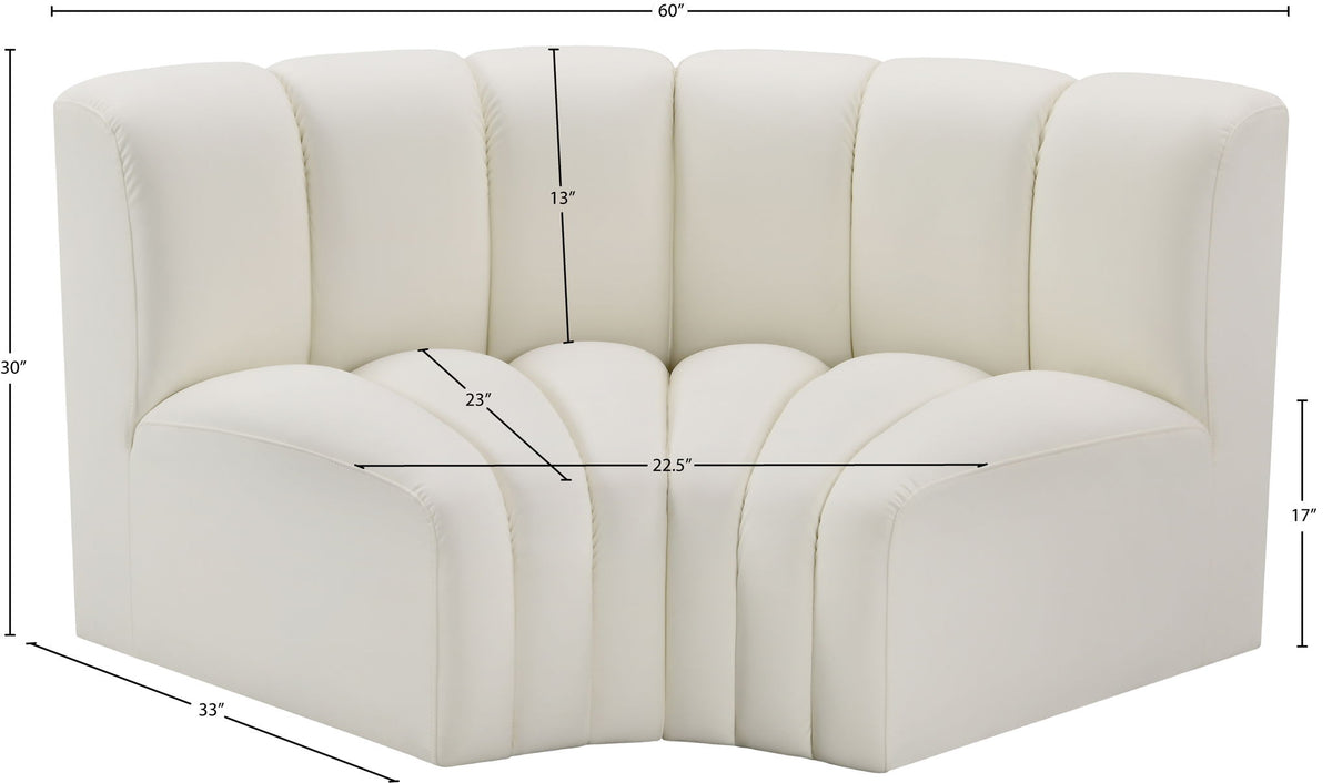Arc - Faux Leather 2 Piece Modular Sofa