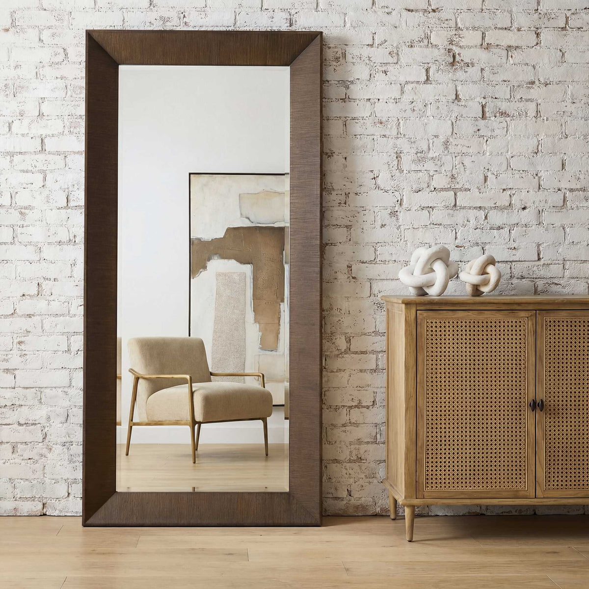 Pearce - Tall Walnut Mirror - Woodtone