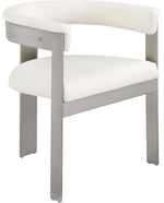 Romeo - Faux Leather Dining Chair With Silver Base (Set of 2)