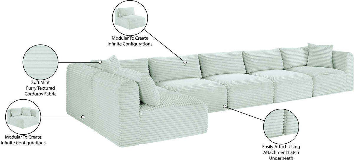Shaggy - 6 Piece Modular Sectional