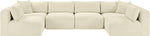 Shaggy - 6 Piece Modular U-Shaped Armless Sectional