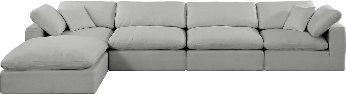 Comfy - 5 Piece Linen Modular Sectional With Chaise