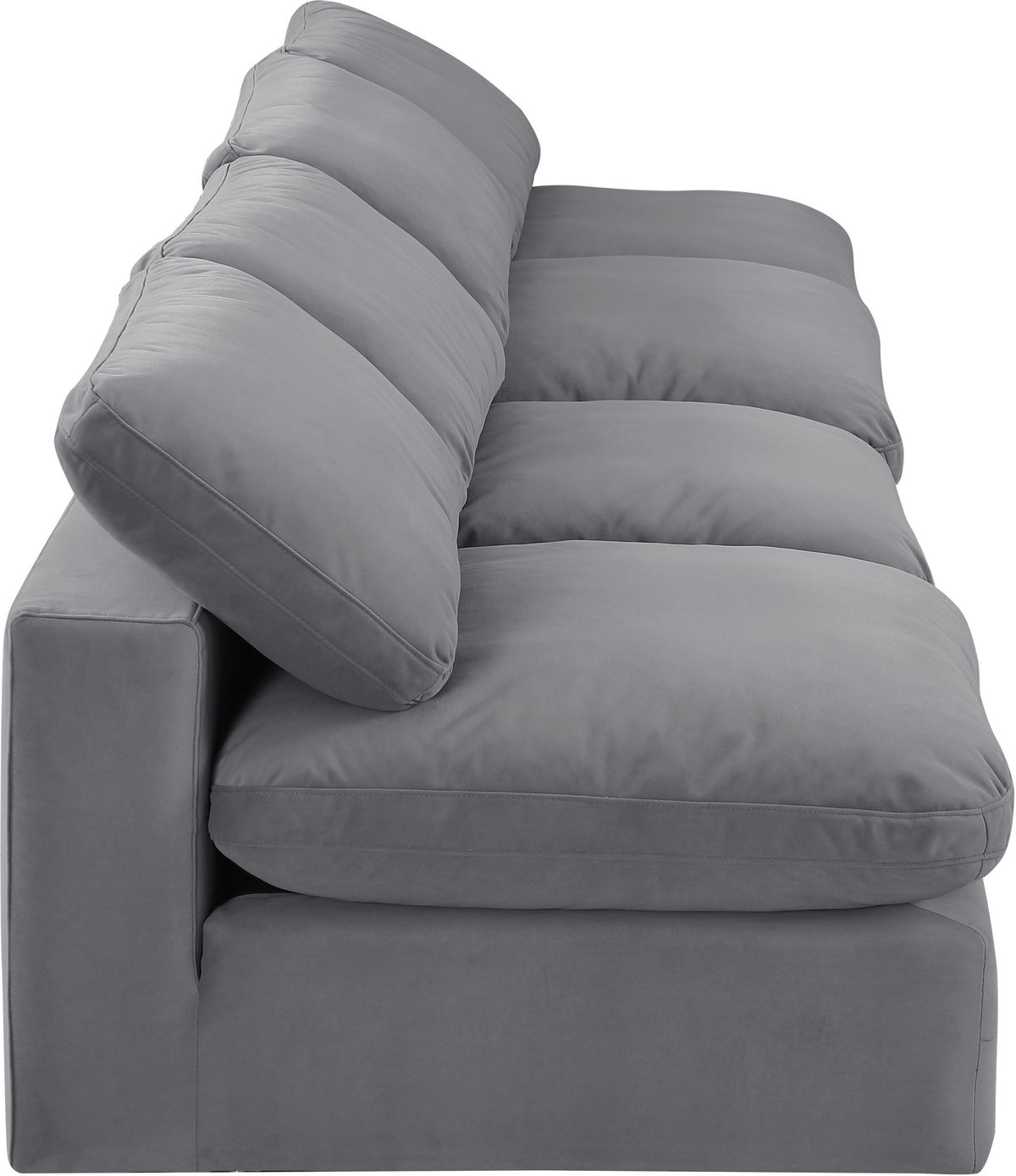 Comfy - Velvet Modular Armless Sofa 4 Seats