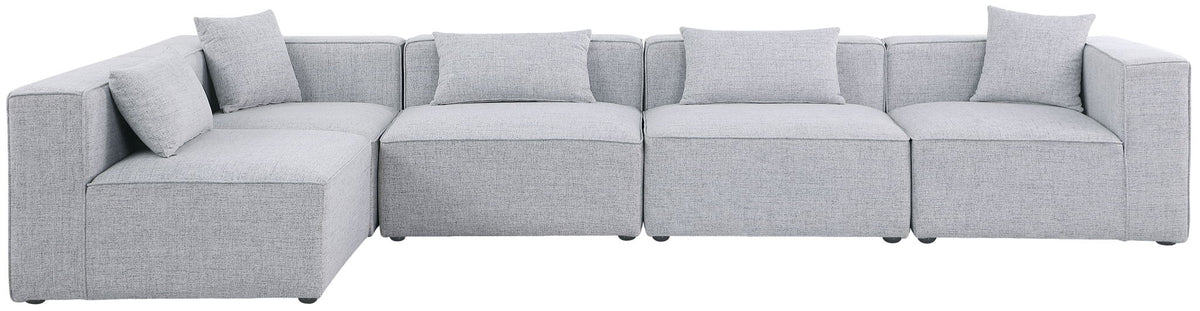 Cube - Linen 5 Piece Modular Sectional