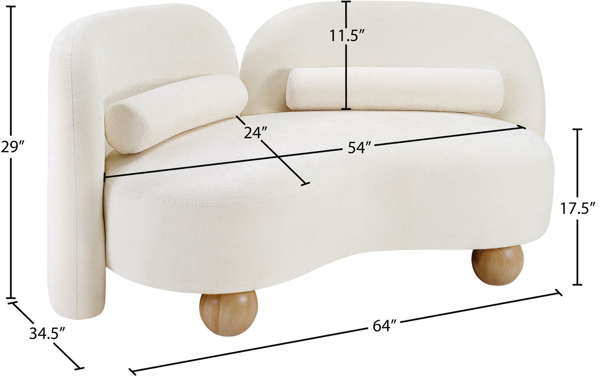 Daphne - Chenille Loveseat
