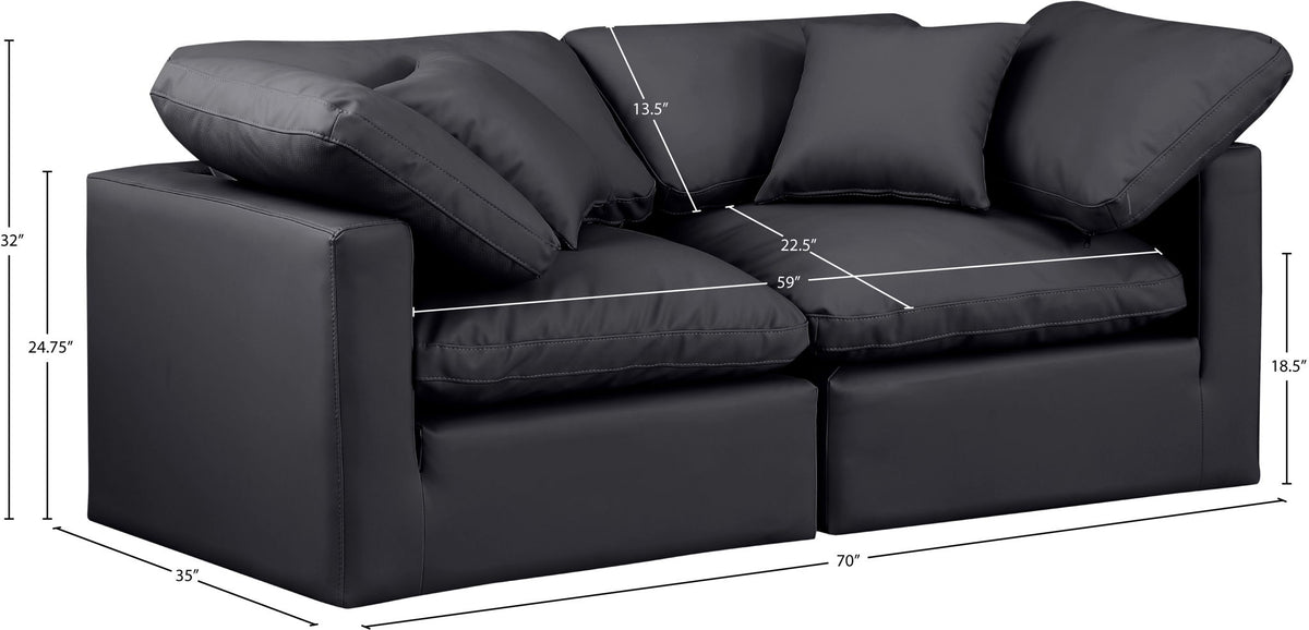 Indulge - Faux Leather 2 Seat Modular Sofa