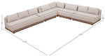 Solace - Olefin 5 Piece Outdoor Patio Modular Sectional