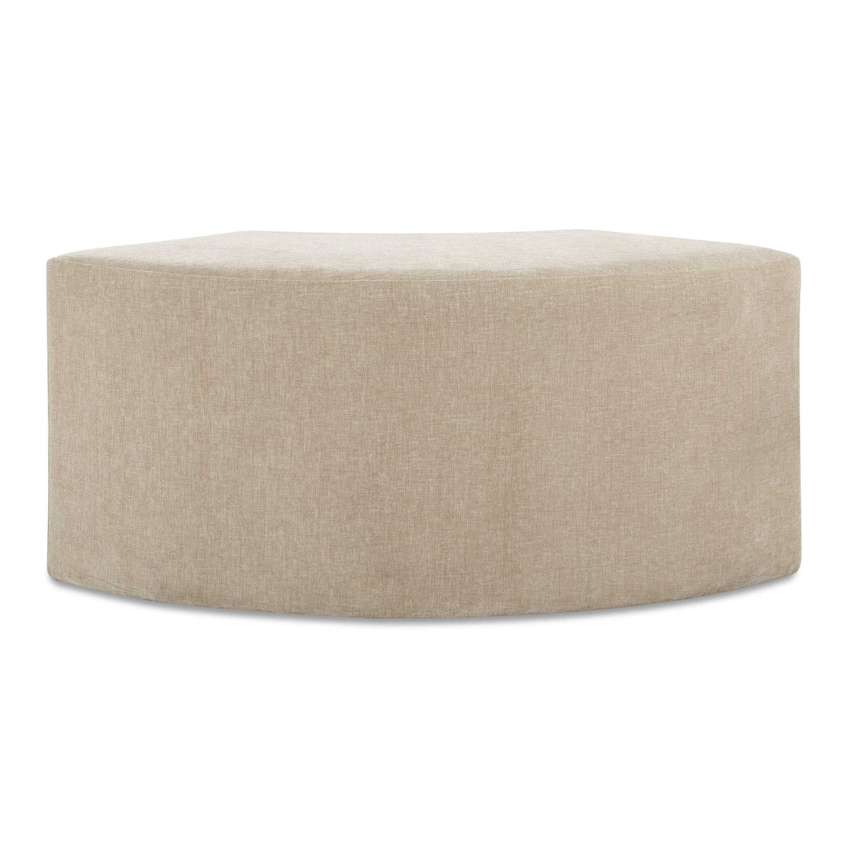 Khai - Rounded Plush Dining Bench - Brown
