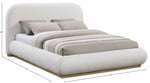 Vaughn - Chenille Bed With Natural Base