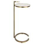 Marbled Pull Up Accent Table - Gold