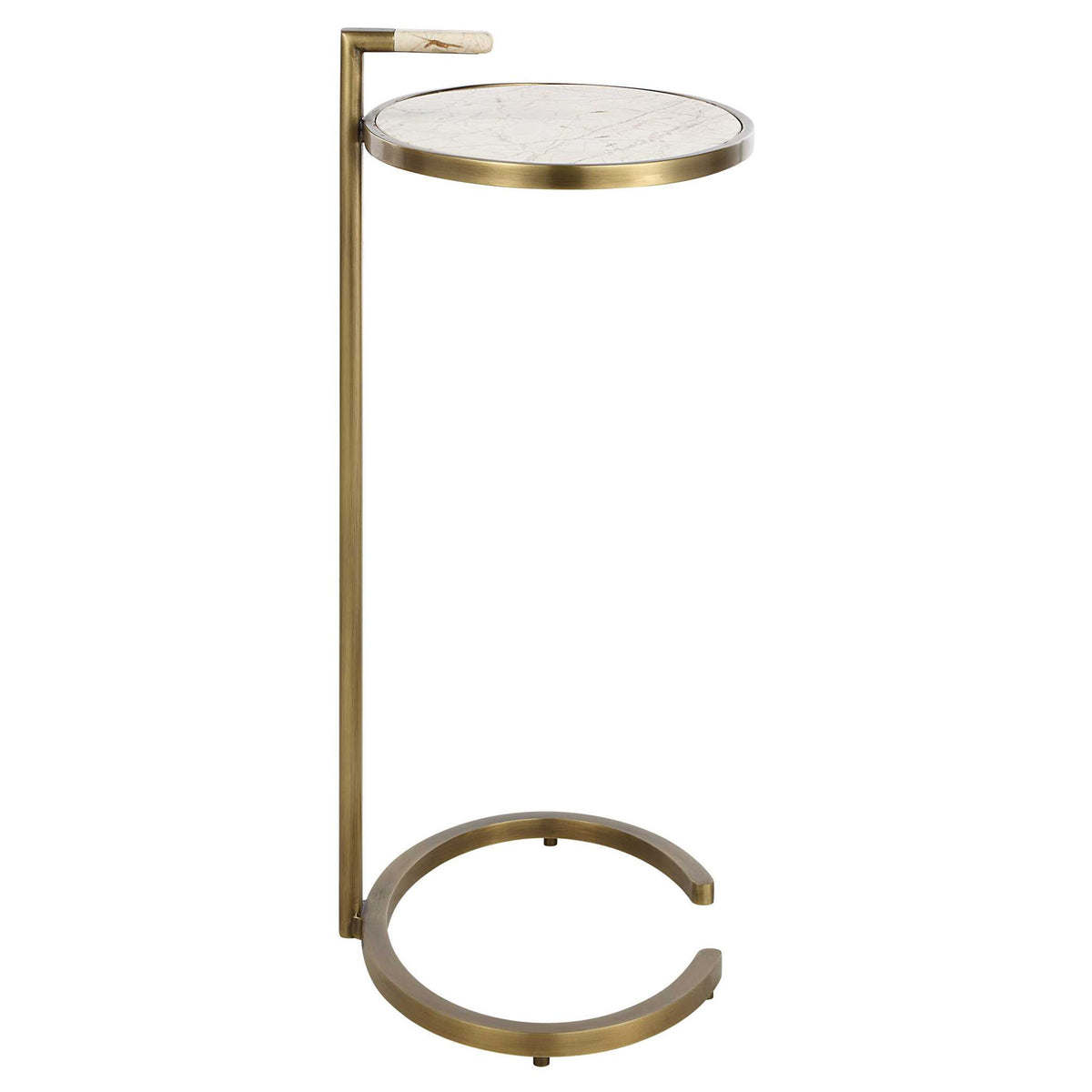 Marbled Pull Up Accent Table - Gold