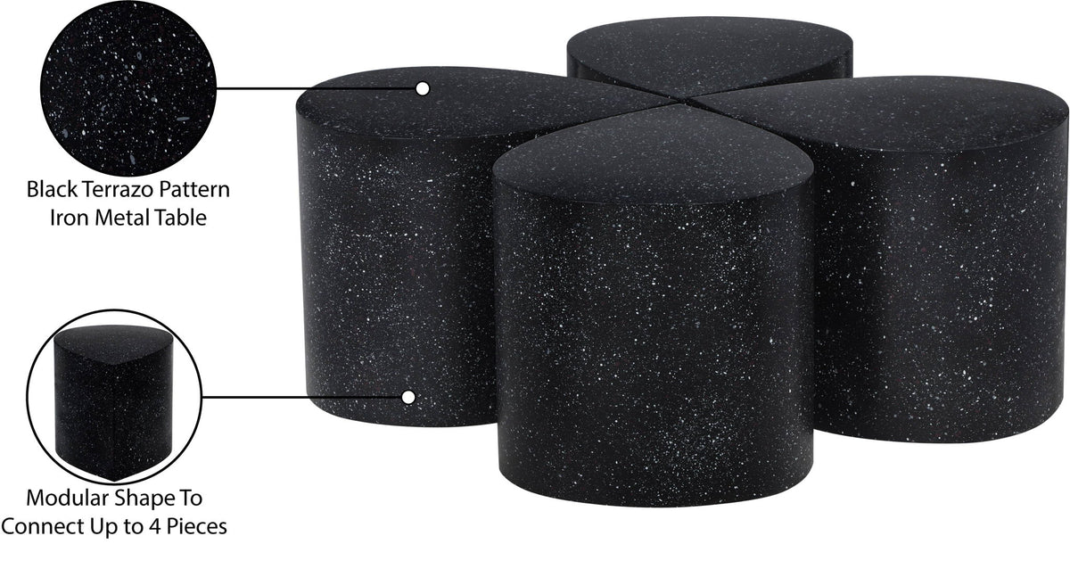 Petal - Coffee Table - Black Terazzo