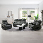 Taddeo - Power Motion Sofa With Power Headrest, USB, Wireless Charger, LED & Reading Light - Dark Gray
