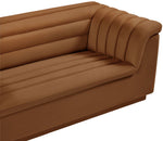 Cascade - Velvet Loveseat - Saddle