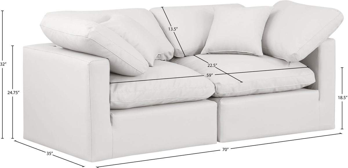 Indulge - Faux Leather 2 Seat Modular Sofa