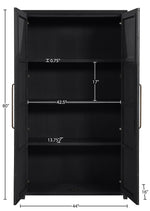 Vana - Solid Wood, Oak Veneer And Stainless Steel Storage Cabinet