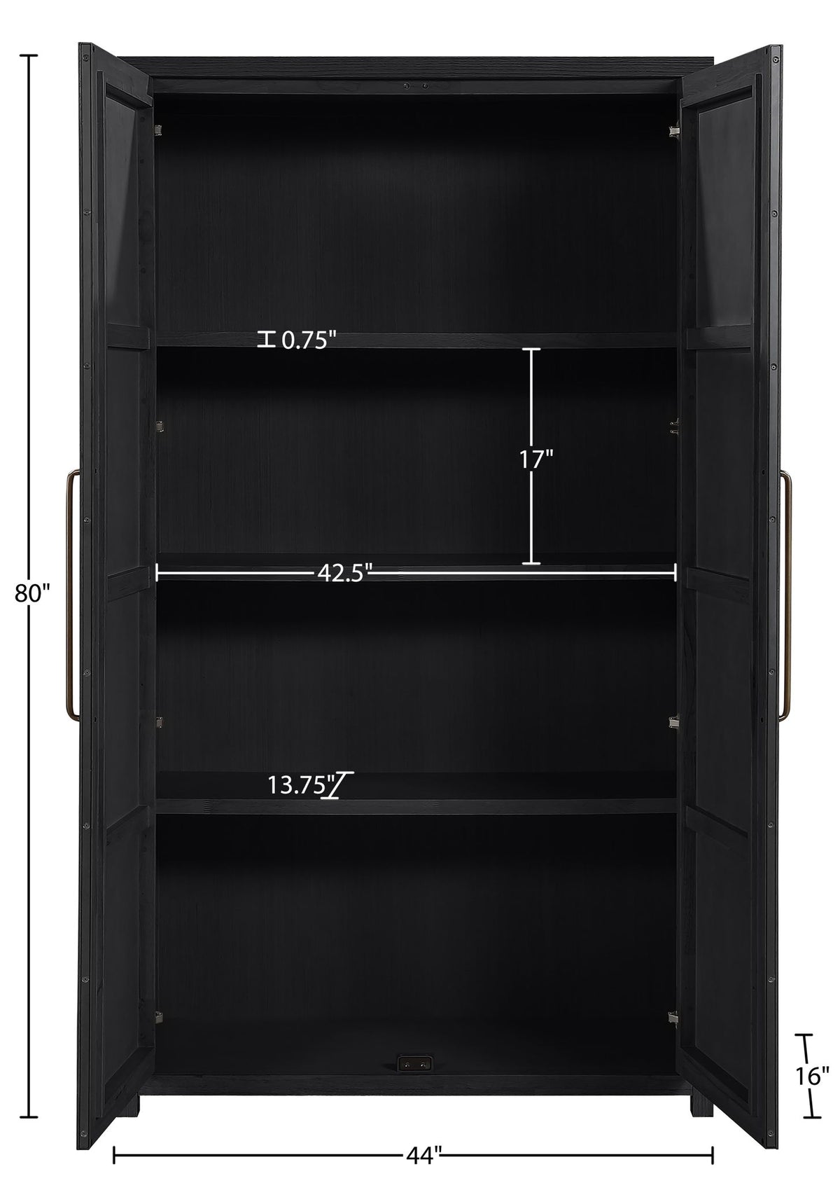 Vana - Solid Wood, Oak Veneer And Stainless Steel Storage Cabinet