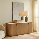 Arik - 4 Door Walnut Cabinet - Woodtone