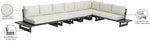 Maldives - 6 Piece Water Resistant Outdoor Patio Modular Sectional With Gray Base