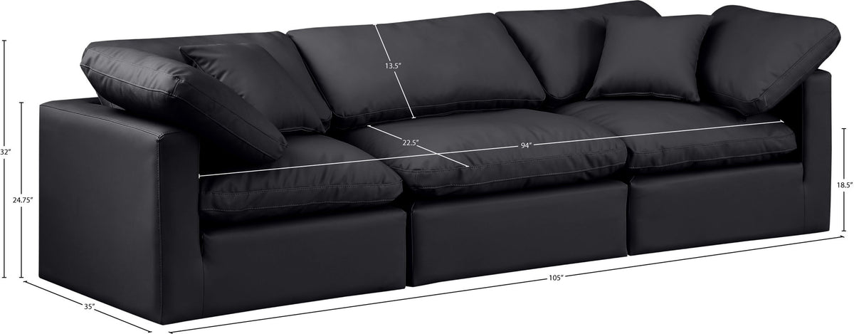 Indulge - Faux Leather 3 Seat Modular Sofa