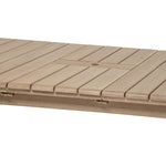 Balmor - 79" Rectangular Extendable Outdoor Dining Table, Seats 6 - Wire-Brushed Natural Eucalyptus
