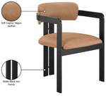 Aurum - Vegan Leather Upholstered Dining Chair With Graphite Black Base (Set of 2)